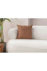 Swita Home Dekoratif Puantiye Keten Kumaşlı Kırlent Kılıfı 43x43