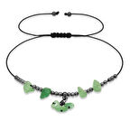 Makrome Örgülü Natural Kesim Aventurin Doğaltaş Halhal