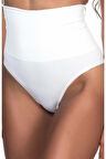 Beyaz Çift Katlı Dikişsiz Iz Yapmaz Slip Brazil Korse 2039