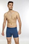 KOLCU Erkek Likralı Boxer K1340-İndigo