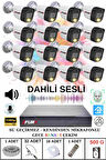 FURY 16 LI Sesli Gece Renkli Görüş Güvenlik Kamerası Su Geçirmez Güvenlik Kamerası Seti 500GB