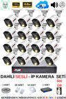 FURY Ip Güvenlik Kamera Seti 16 Kameralı Sesli 4mp Gece Renkli Su Geçirmez Ip5515s 500gb