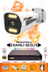 FURY 1 li Sesli 6 Warm Led Gece Renkli Görüş Su Geçirmez Güvenlik Kamerası Seti 320GB
