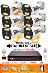 FURY 6 lı Sesli 6 Warm Led Gece Renkli Görüş Su Geçirmez Güvenlik Kamerası Seti 1TB