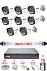 FURY 8 li Sesli Gece Renkli Görüş Güvenlik Kamerası Su Geçirmez Güvenlik Kamerası Seti 5590s 1TB