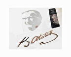K.Atatürk İmzası ve Silüeti Çıkartma (Krom)