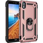 Smcase Xiaomi Redmi 7A Kılıf Vega Yüzüklü Tank Kapak  Nano Ekran Koruyucu