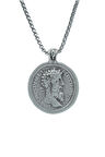 Roma Parası Sikke Örme Zincir Kolye - Gümüş Kaplama - Erkek Kadın Kolye - No:1377