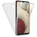 Gpack Samsung Galaxy A12 Kılıf Ön Arka Şeffaf Silikon Koruma