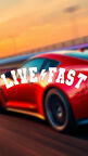 Live fast 20x5 Jdm Yazı Araba-motosiklet Cam Etiket Sticker Beyaz Renk