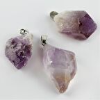 Amatist Doğaltaş Kolye Ucu