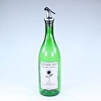 Yağdanlık Sosluk Sirkelik Özel Akıtıcılı Çimen Yeşili Ay Çiçek Etiketli 750 ml