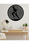 Artroya Ahi Vamos Yuvarlak Desenli Metal Duvar Saati -Ev Ofis  - 50 x 50 - cm - Siyah - CLOCK-007