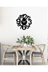 Artroya Dekoratif Rekamlı Metal Duvar Saati   -Ev Ofis  - 50 x 50 - cm - Siyah - CLOCK-016