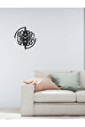 Artroya Londra City Temalı Metal Duvar Saati -Ev Ofis  - 50 x 55 - cm - Siyah - CLOCK-029