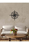 Artroya Pusula Duvar Saati -Ev Ofis  - 60 x 60 - cm - Siyah - CLOCK-070