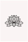 Artroya 3D Lotus Metal Duvar Tablosu - Ev Duvar Dekorasyonu - 68 x 44 cm -Gümüş - ARTS-335SILVER