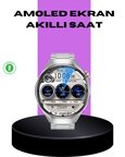 Akıllı Saat Metal Kordonlu Tam Ekran AMOLED – Arama ve Sağlık Takip Özellikli - Lisinya