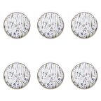 Porland Botanical Desen Düz Tabak 27cm 6'lı 04ALM005048