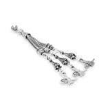 Tuğra Temalı Foxtail Zincirli Üç Kamçılı Kararmaz Metal Püskül