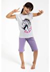 U.S Polo Assn Kız Çocuk Bermuda Pijama Takımı 1049