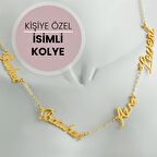 Kişiye Özel Dört İsim Yazılı Kolye