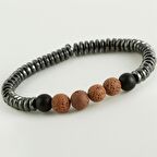 Lav-Hematit Doğaltaş Bileklik