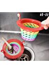 3B Trend Lavabo Süzgeci Renkli 6 Kademeli Mutfak Gider Tıpası Lavabo Süzgeci