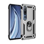 Smcase Xiaomi Mi 10 Pro Kılıf Vega Yüzüklü Tank Kapak   Tam Kapatan Cam