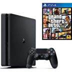 Sony Ps4 Slim 500 GB Oyun Konsolu(Türkçe Menü) + Gta 5