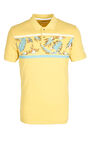 Erkek Polo Yaka Tişört Desenli Sarı %100 Pamuk Slim Fit T-shirt NCS JEANS 1179