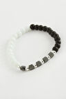 Siyah Beyaz Doğaltaş Bileklik 6 mm