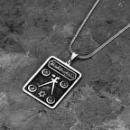 Barbaros Hayrettin Paşa Sancağı İşlemeli Gümüş Kolye