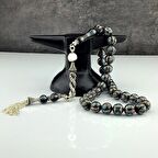 925 AYAR GÜMÜŞ PÜSKÜLLÜ BÜYÜK BOY ERZURUM OLTU TAŞI TESBİH