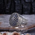 MİKRO TAŞLI 925 AYAR GÜMÜŞ ERKEK YÜZÜK