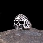 Kuru Kafa Motifi İşlemeli 925 Ayar Gümüş Yüzük