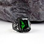 ZİRKON TAŞLI YILDIZ MODEL ERKEK GÜMÜŞ YÜZÜK