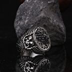 KARTAL MOTİFLİ MİNİ ZİRKON TAŞLI 925 AYAR GÜMÜŞ YÜZÜK