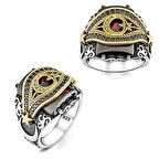 925 AYAR GÜMÜŞ ZİRKON TAŞLI AY YILDIZ MODEL YÜZÜK