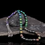 ZİRKON TAŞ GÜMÜŞ SET RENK DEĞİŞTİREN HİS TAŞI TESBİH 333