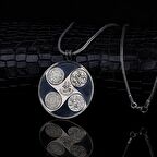 925 AYAR GÜMÜŞ KORUMA SURELERİ YAZILI MADALYON KOLYE