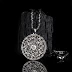 AYETEL KURSİ YAZILI ÖZEL YAPIM KRAL ZİNCİRLİ MADALYON KOLYE