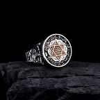 925 AYAR GÜMÜŞ HZ SÜLEYMAN MÜHRÜ TUĞRA MODEL YÜZÜK