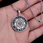 925 AYAR GÜMÜŞ HZ SÜLEYMAN MÜHRÜ KOLYE YÜZÜK KOMBİNİ