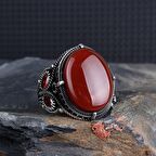 OVAL MODEL AKİK TAŞLI 925 AYAR GÜMÜŞ YÜZÜK