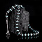 TURKUAZ RENK MİNELİ ZİRKON TAŞLI 925 AYAR GÜMÜŞ TESBİH