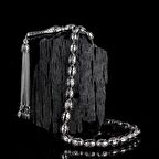 ARPA KESİM SİYAH RENK MİNELİ 925 AYAR GÜMÜŞ TESBİH