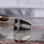 SİYAH ZİRKON TAŞLI MODEL 925 AYAR GÜMÜŞ ERKEK YÜZÜK