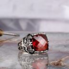 ZİRKON TAŞLI PUSULA MODEL 925 AYAR GÜMÜŞ ERKEK YÜZÜK