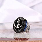 925 AYAR GÜMÜŞ MİKRO TAŞLI ÇAPA MODEL YÜZÜK